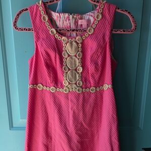 Lilly Pulitzer Rosie Shift Dress in Hotty Pink sz 2